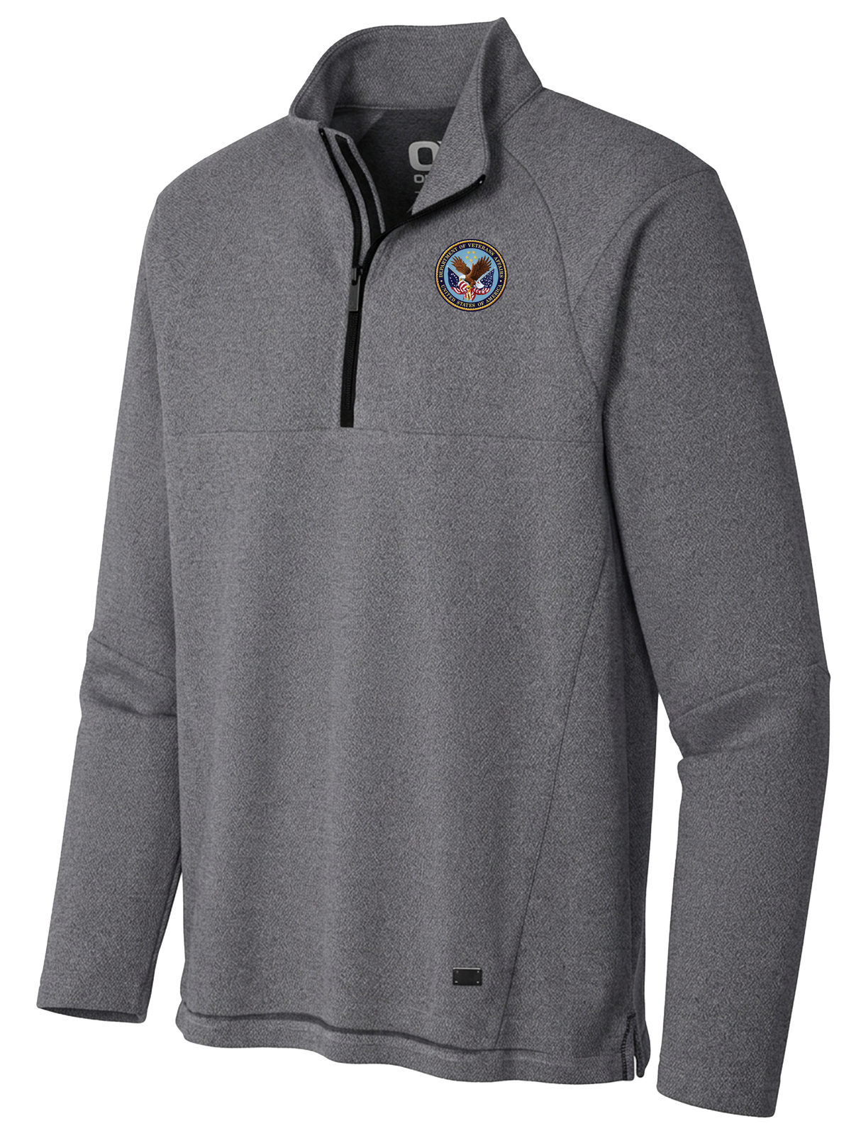 U.S. Department of Veteran Affairs (VA) Men's Transition Quarter Zip Slate Gray government employee uniform shirt