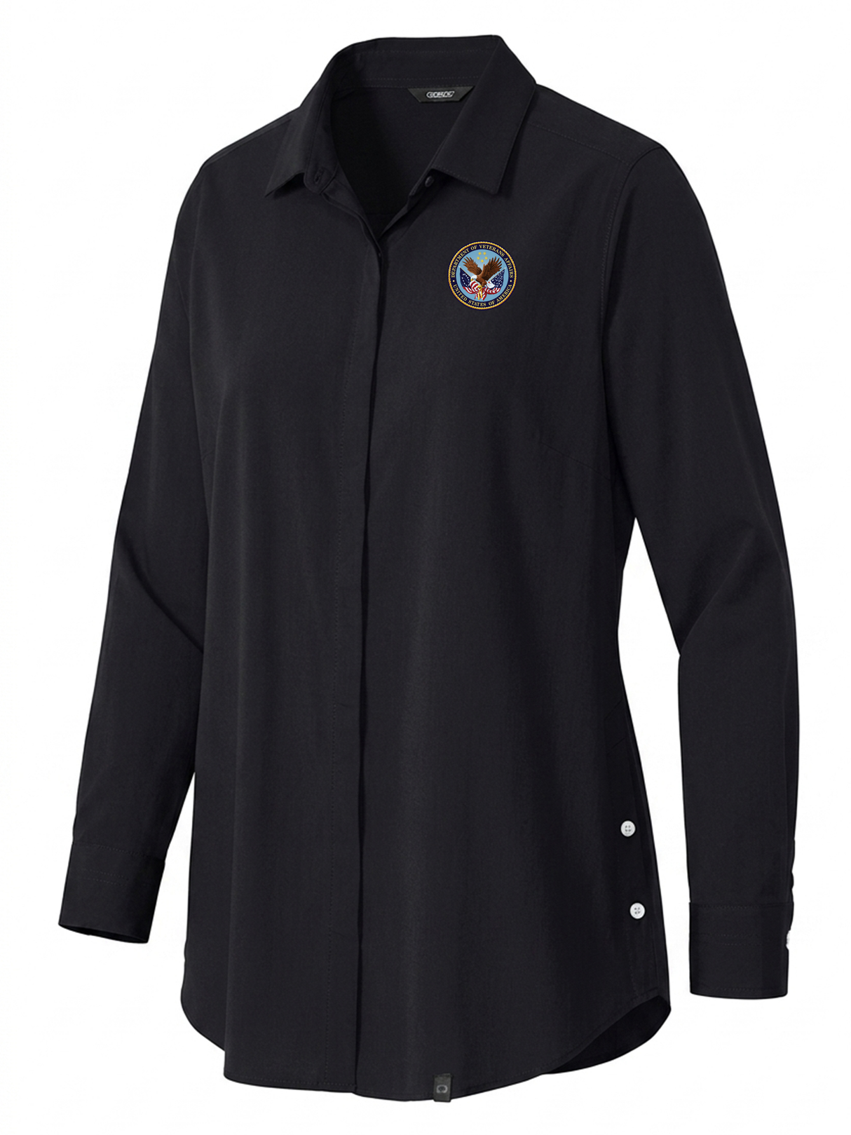 U.S. Department of Veteran Affairs (VA) Women's Commuter Shirt Black government employee uniform shirt