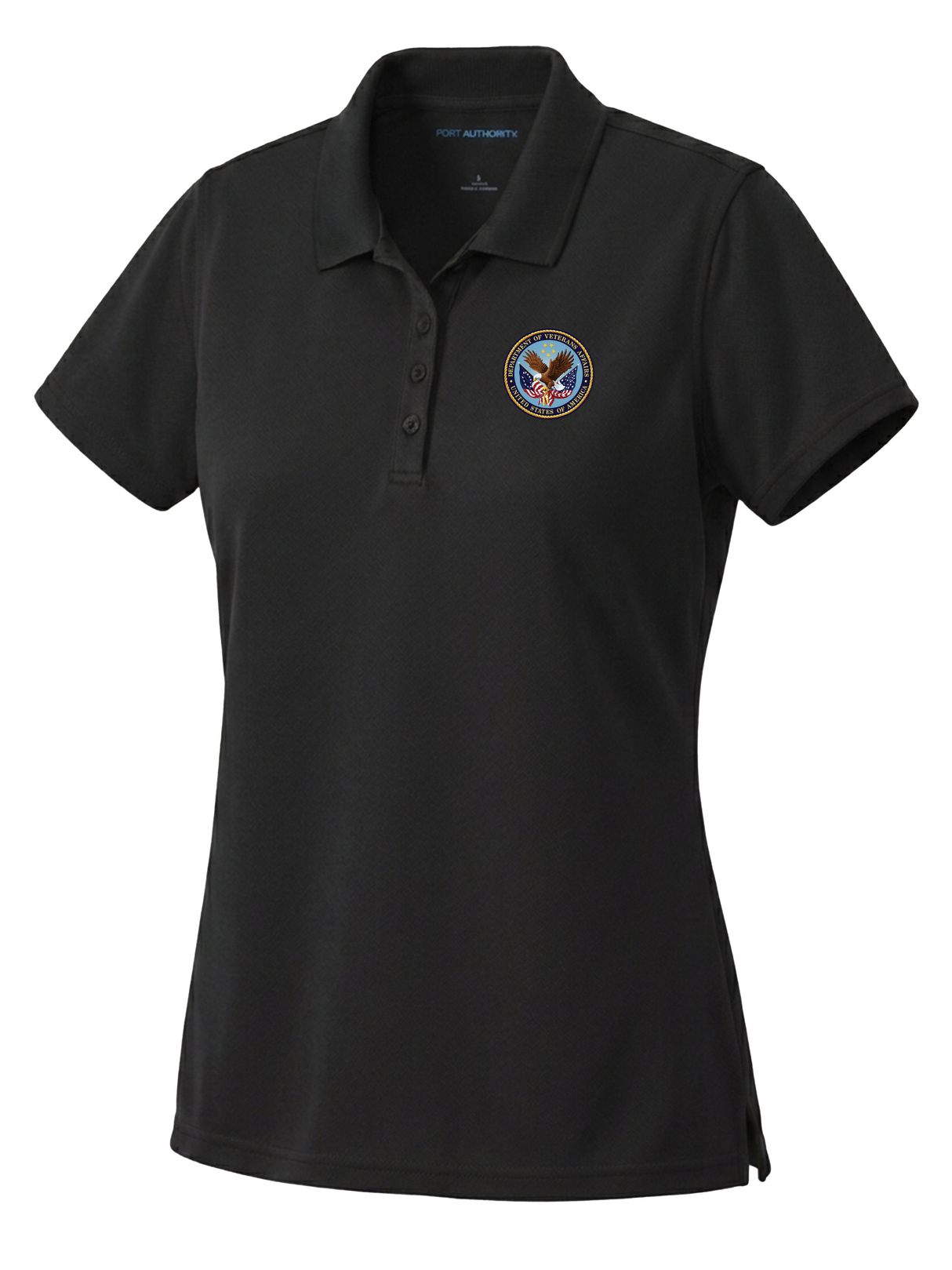 U.S. Department of Veteran Affairs (VA) Women's Dri Fit Polo Black government employee uniform shirt