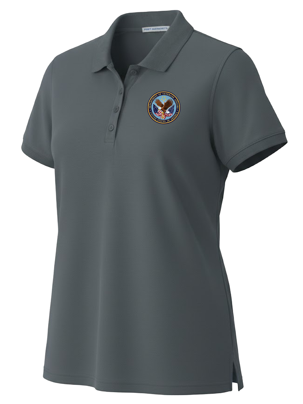 U.S. Department of Veteran Affairs (VA) Women's Polo Slate Gray government employee uniform shirt