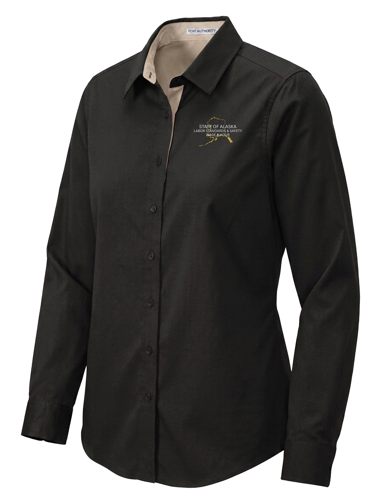 State of Alaska Department of Labor Women's Button Up