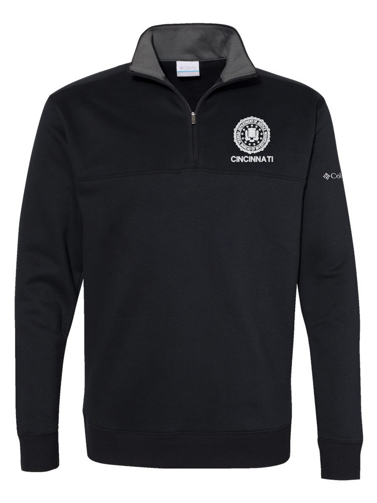FBI Cincinnati Men's Columbia Hart Mountain™ Fleece Black government employee uniform shirt