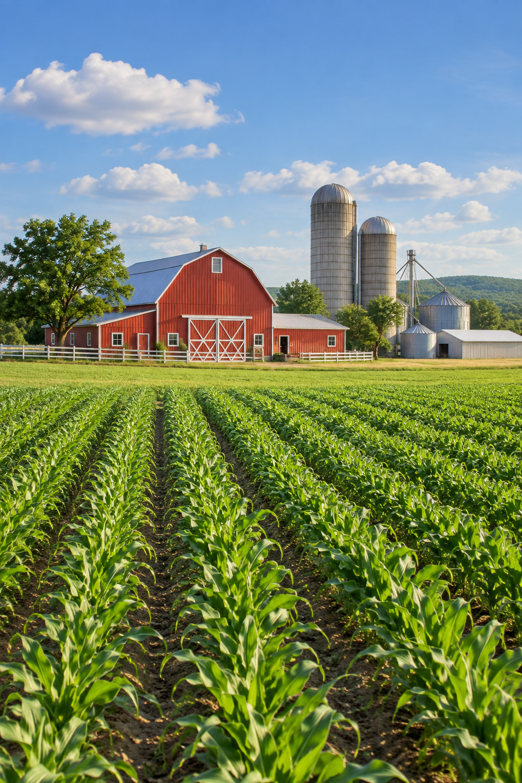 American agriculture — illustrative agency collection card background