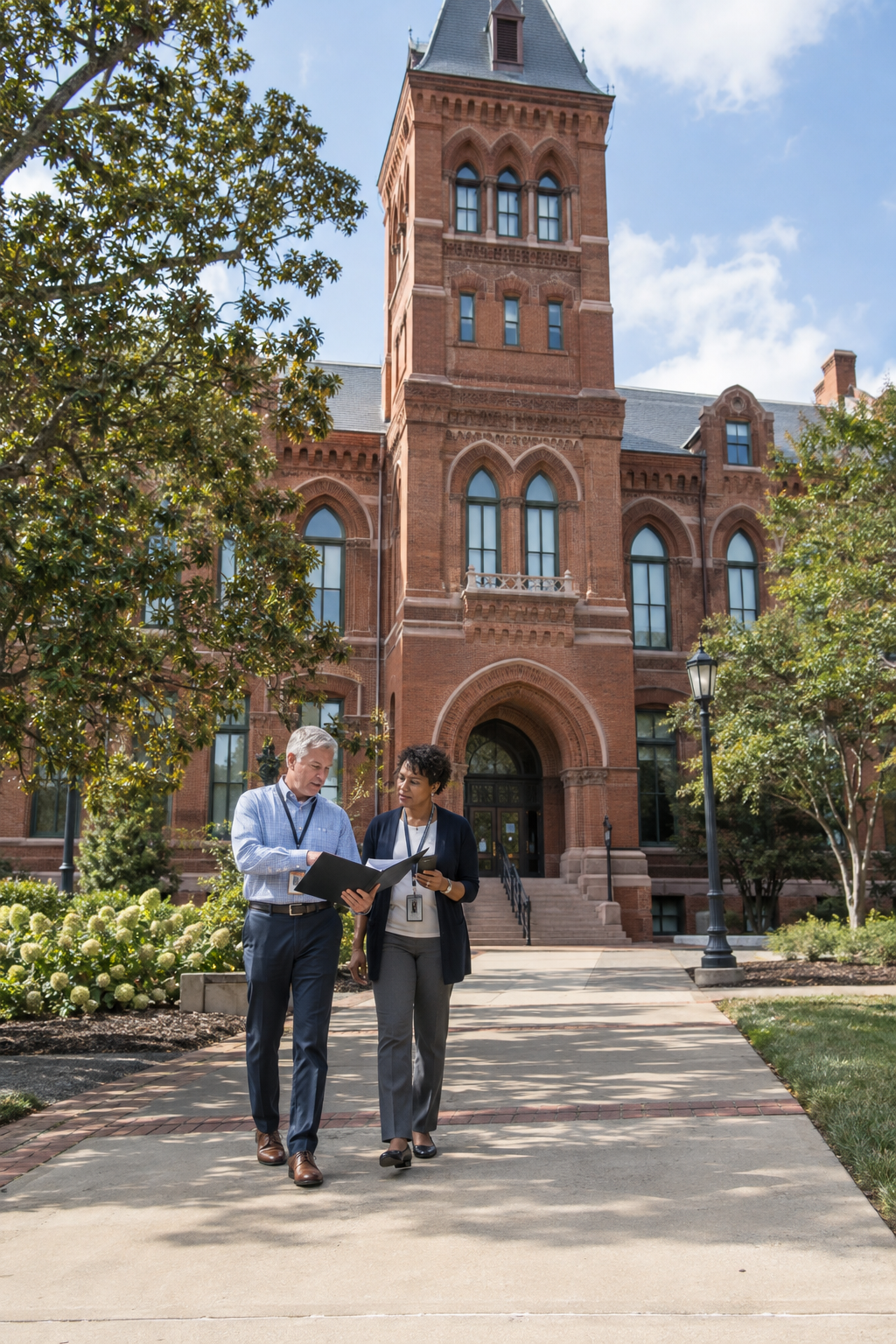 DHS employees at work — generated illustrative agency card photograph