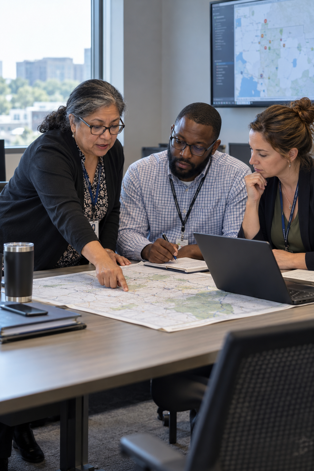 I&A employees at work — generated illustrative agency card photograph