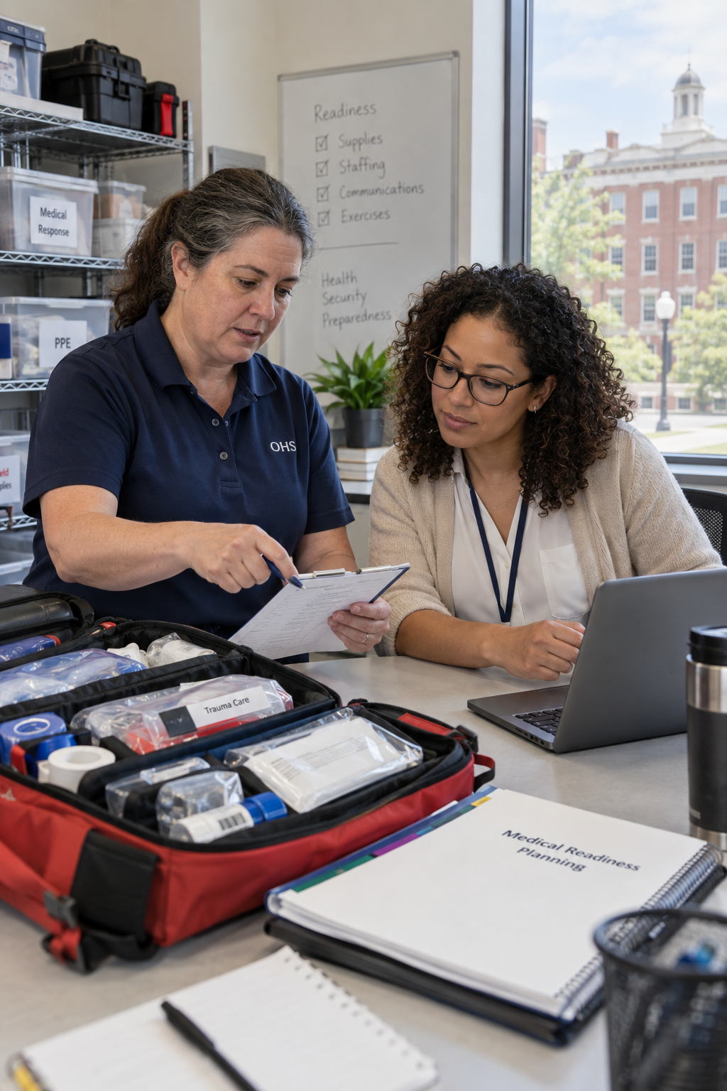 OHS employees at work — generated illustrative agency card photograph