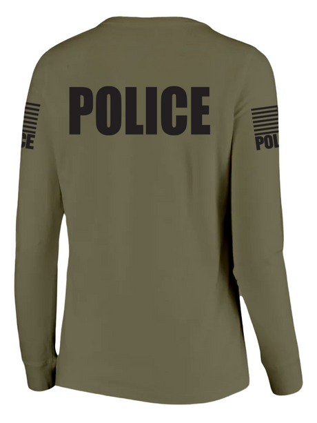 Drab Green Police Women's Shirt - Long Sleeve - FEDS Apparel