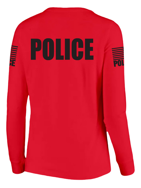 Red Police Women's Shirt - Long Sleeve - FEDS Apparel