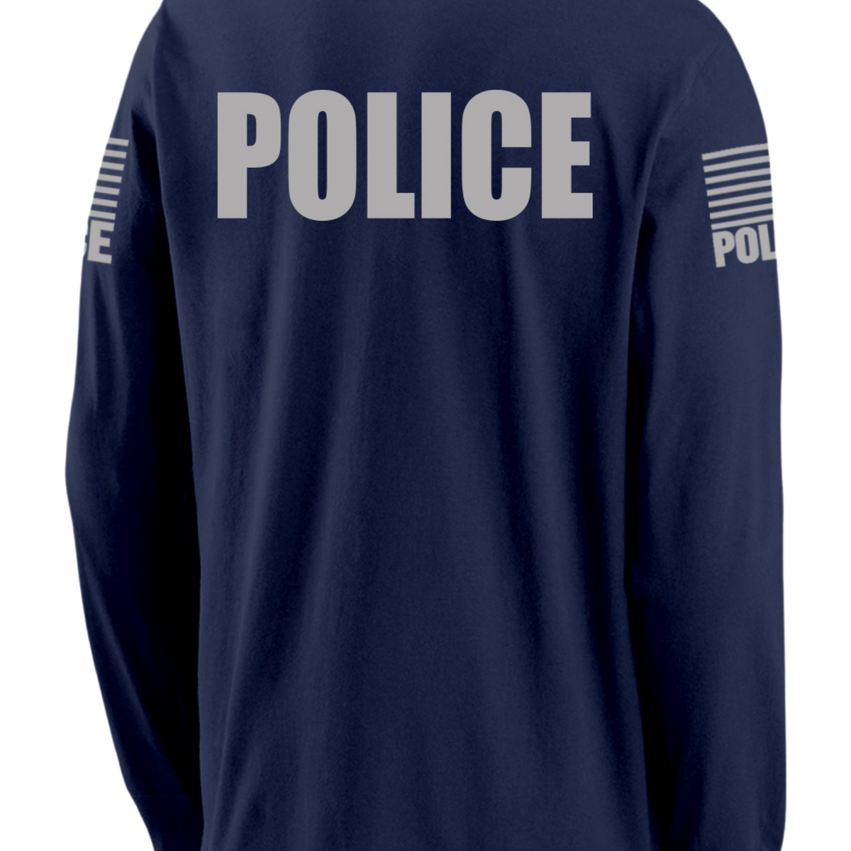 Navy Blue Police Men s Shirt Long Sleeve Gray FEDS Apparel