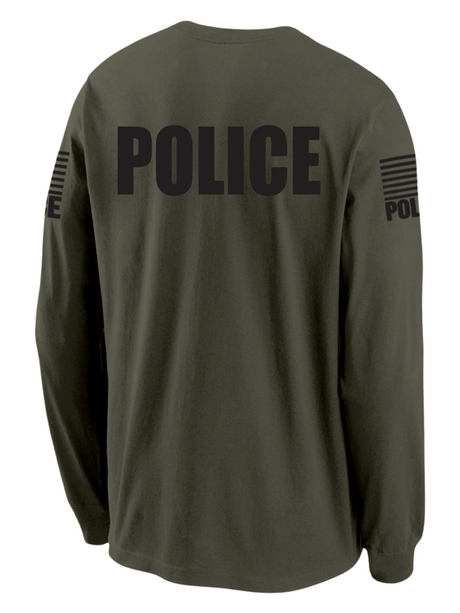 POLICE SHIRT OLIVE MILITARY DRAB GREEN