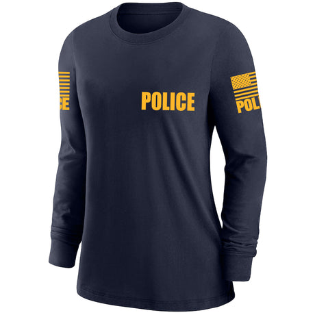 Navy Blue Police Women's Shirt - Long Sleeve - FEDS Apparel