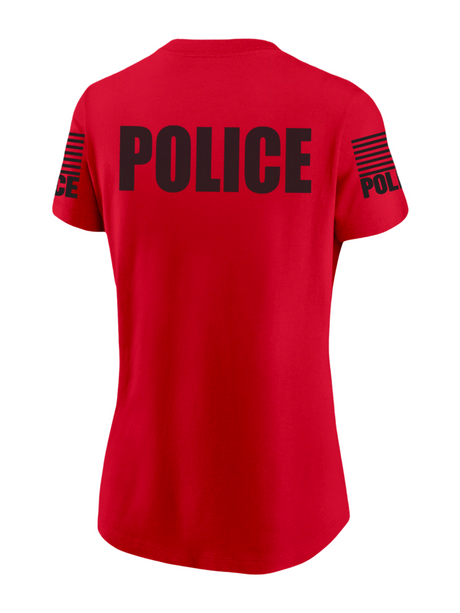 Red Police Women's Shirt - Short Sleeve - FEDS Apparel