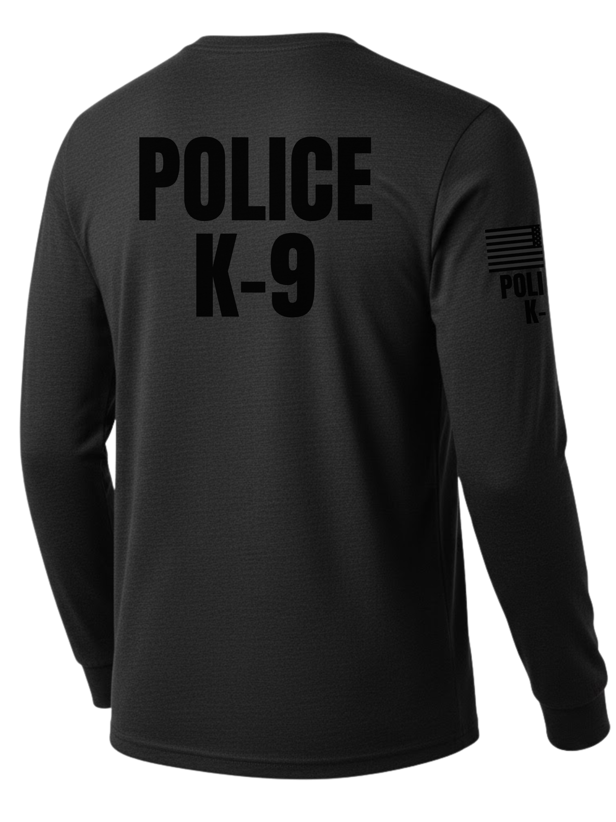 Black Police K-9 Men's Shirt - Long Sleeve (Black)