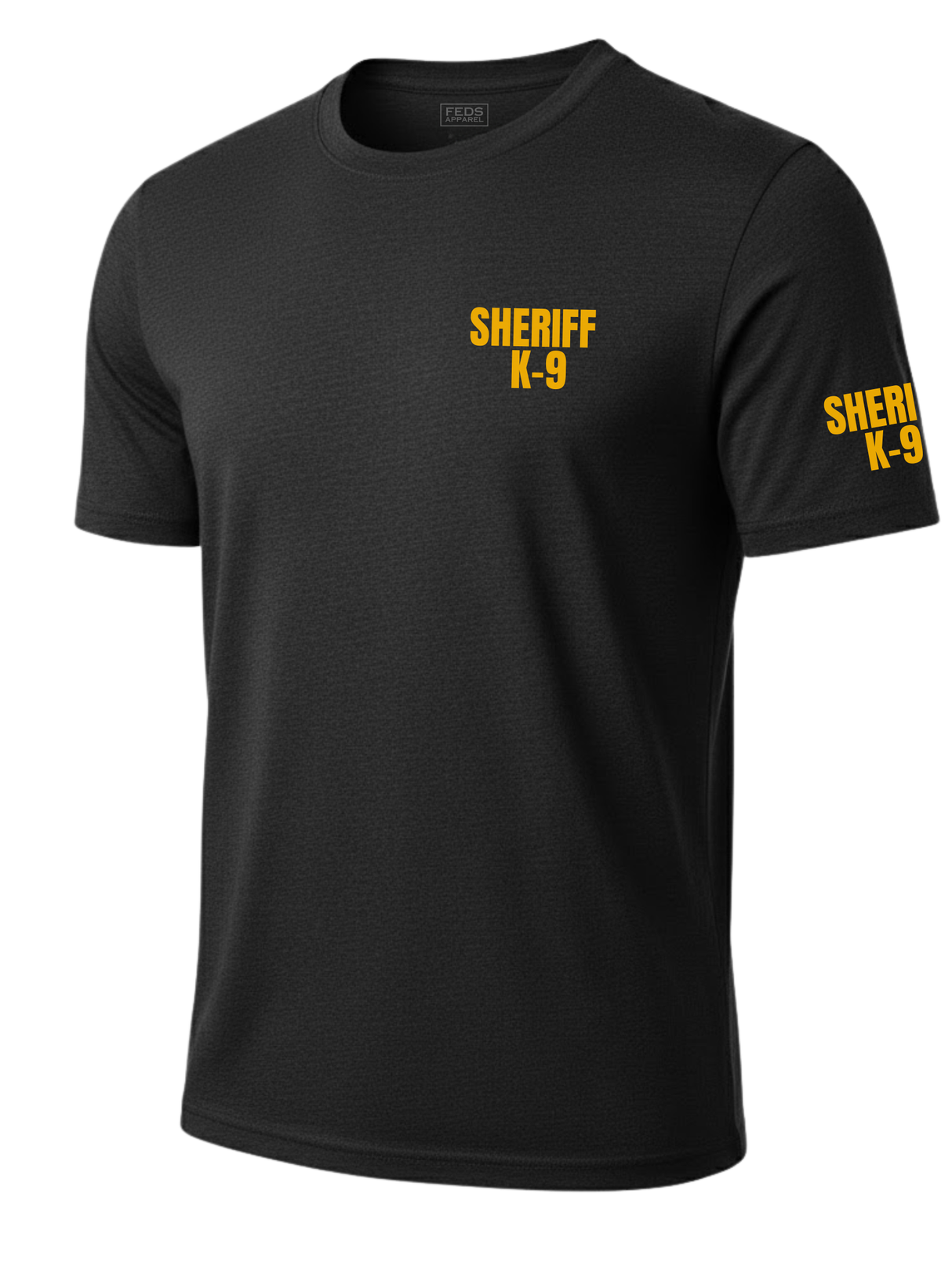 Black Sheriff K-9 Men's Shirt - Short Sleeve (Golden Yellow)
