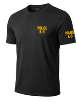 Black Police K-9 Men's Shirt - Short Sleeve (Golden Yellow)