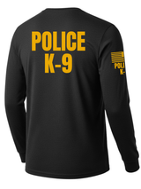 Black Police K-9 Men's Shirt - Long Sleeve (Golden Yellow)
