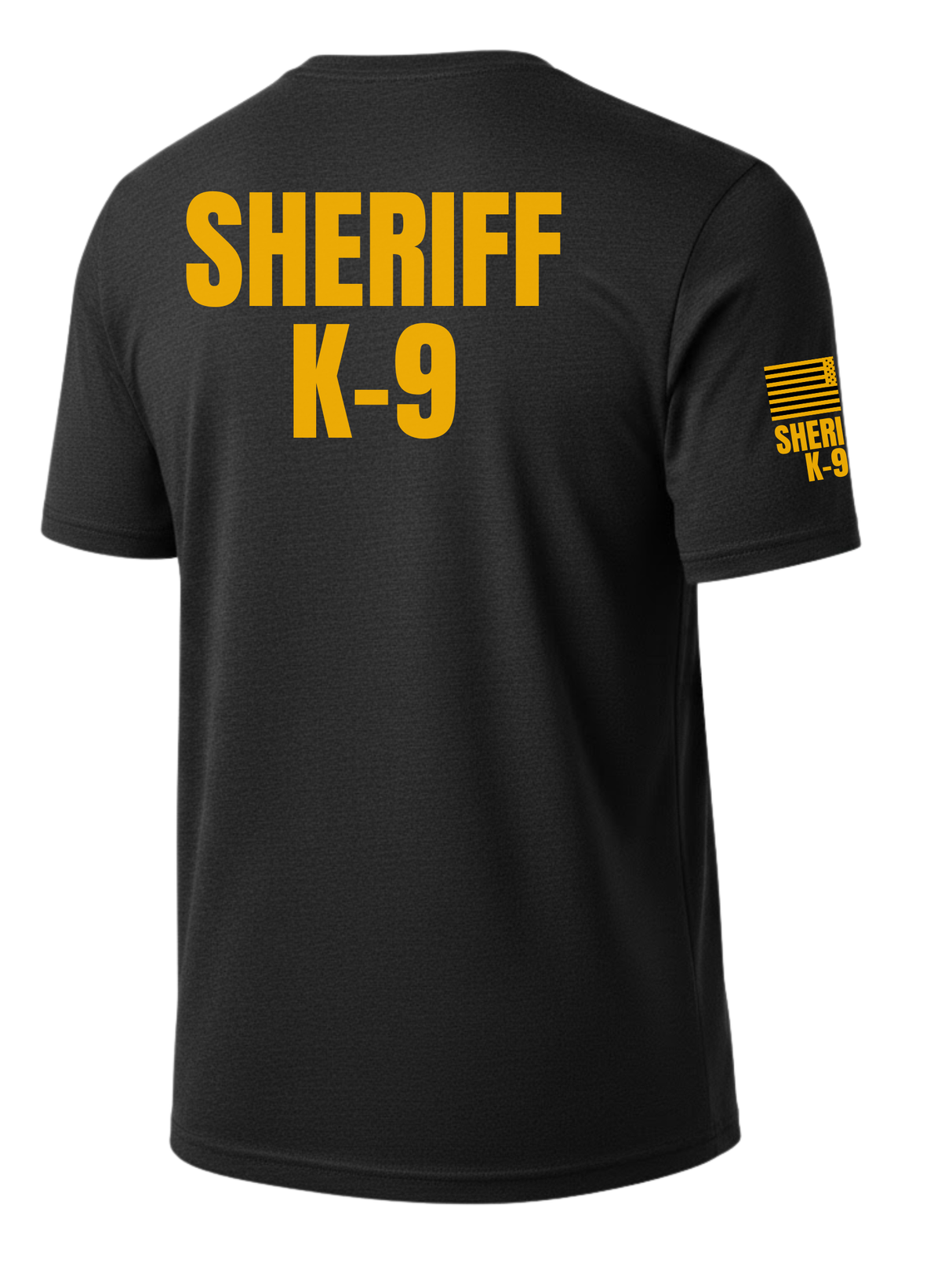 Black Sheriff K-9 Men's Shirt - Short Sleeve (Golden Yellow)