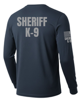 Navy Blue Sheriff K-9 Men's Shirt - Long Sleeve (Gray)