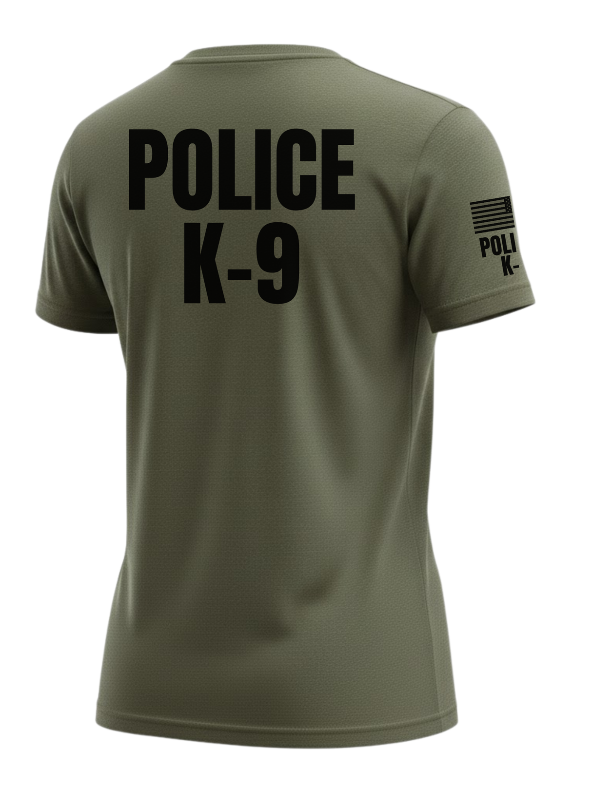 Drab Green Police K-9 Women's Shirt - Short Sleeve (Black)