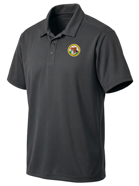 Bureau of Indian Affairs (BIA) Men's Dri Fit Polo  Slate Gray government employee uniform shirt