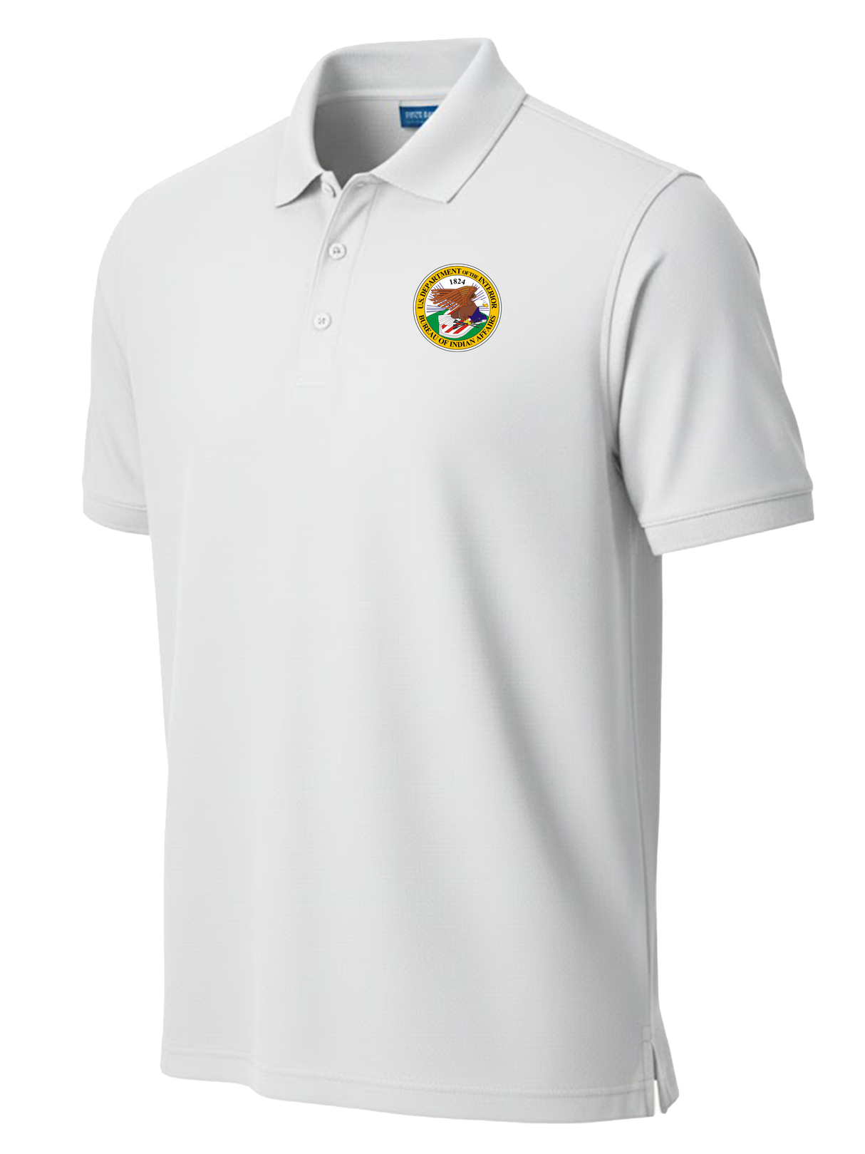 Bureau of Indian Affairs (BIA) Men's Polo  White government employee uniform shirt