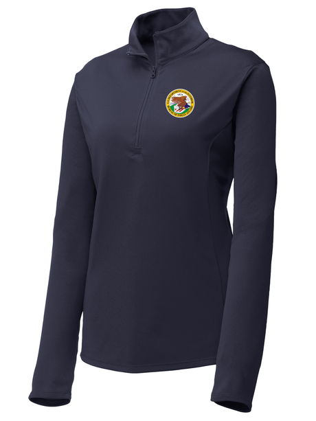 Bureau of Indian Affairs (BIA) Women's Lightweight Dri Fit 1/4 Zip  Navy Blue government employee uniform shirt