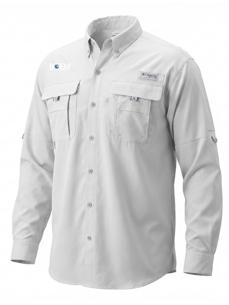 Bureau of Ocean Energy Management (BOEM) Men's Columbia Bahama™ II Button Up Long-Sleeve  White government employee uniform shirt