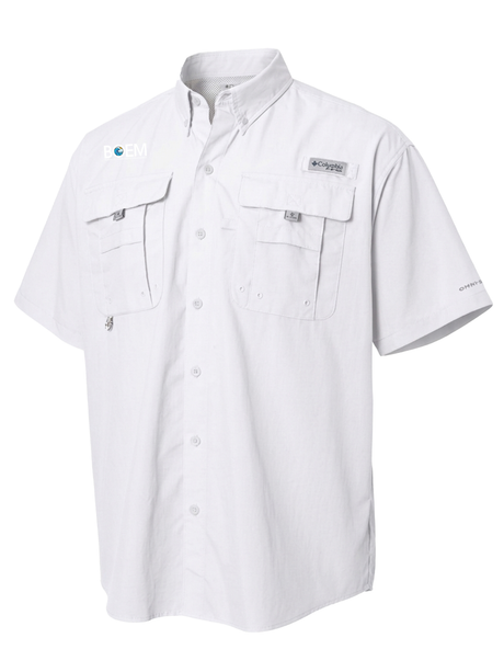 Bureau of Ocean Energy Management (BOEM) Men's Columbia Bahama™ II Button Up Short Sleeve  White government employee uniform shirt