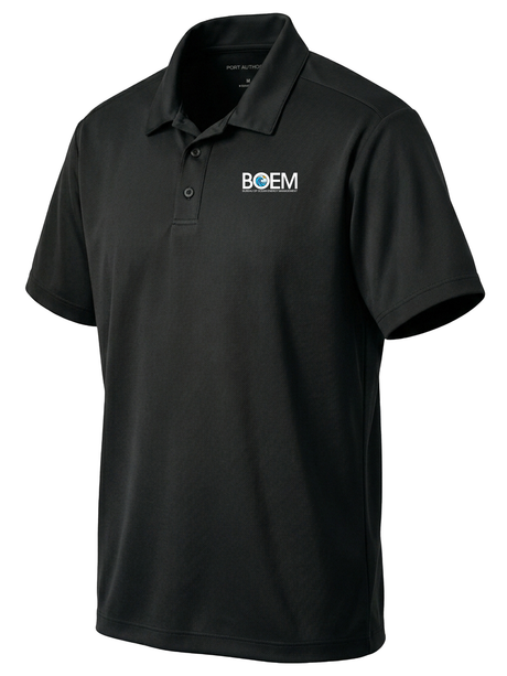 Bureau of Ocean Energy Management (BOEM) Men's Dri Fit Polo  Black government employee uniform shirt