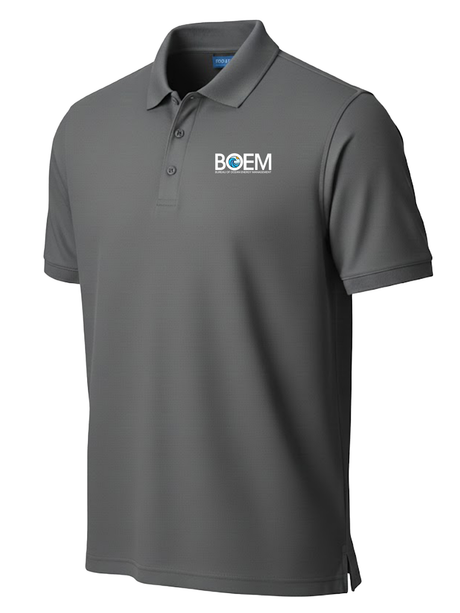 Bureau of Ocean Energy Management (BOEM) Men's Polo  Slate Gray government employee uniform shirt
