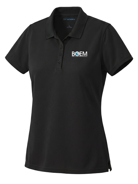 Bureau of Ocean Energy Management (BOEM) Women's Dri Fit Polo  Black government employee uniform shirt