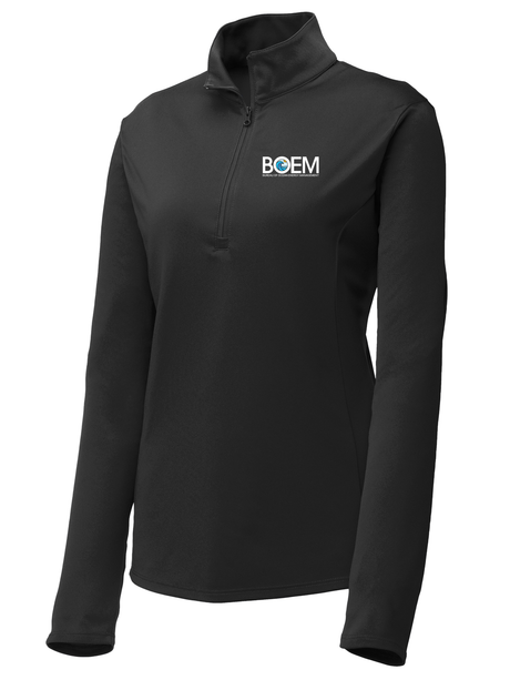 Bureau of Ocean Energy Management (BOEM) Women's Lightweight Dri Fit 1/4 Zip  Black government employee uniform shirt