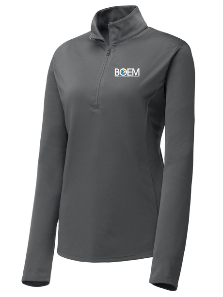 Bureau of Ocean Energy Management (BOEM) Women's Lightweight Dri Fit 1/4 Zip  Slate Gray government employee uniform shirt