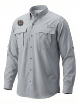 Federal Bureau of Prisons (BOP) Men's Columbia Bahama™ II Button Up Long-Sleeve  Cool Grey government employee uniform shirt