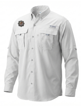 Federal Bureau of Prisons (BOP) Men's Columbia Bahama™ II Button Up Long-Sleeve  White government employee uniform shirt