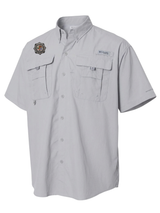 Federal Bureau of Prisons (BOP) Men's Columbia Bahama™ II Button Up Short Sleeve  Cool Grey government employee uniform shirt