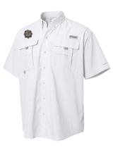 Federal Bureau of Prisons (BOP) Men's Columbia Bahama™ II Button Up Short Sleeve  White government employee uniform shirt