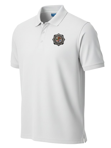 Federal Bureau of Prisons (BOP) Men's Polo  White government employee uniform shirt