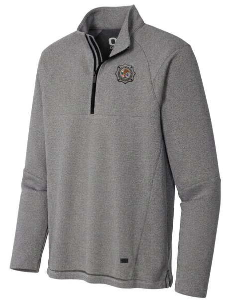 Federal Bureau of Prisons (BOP) Men's Transition Quarter Zip  Light Gray government employee uniform shirt