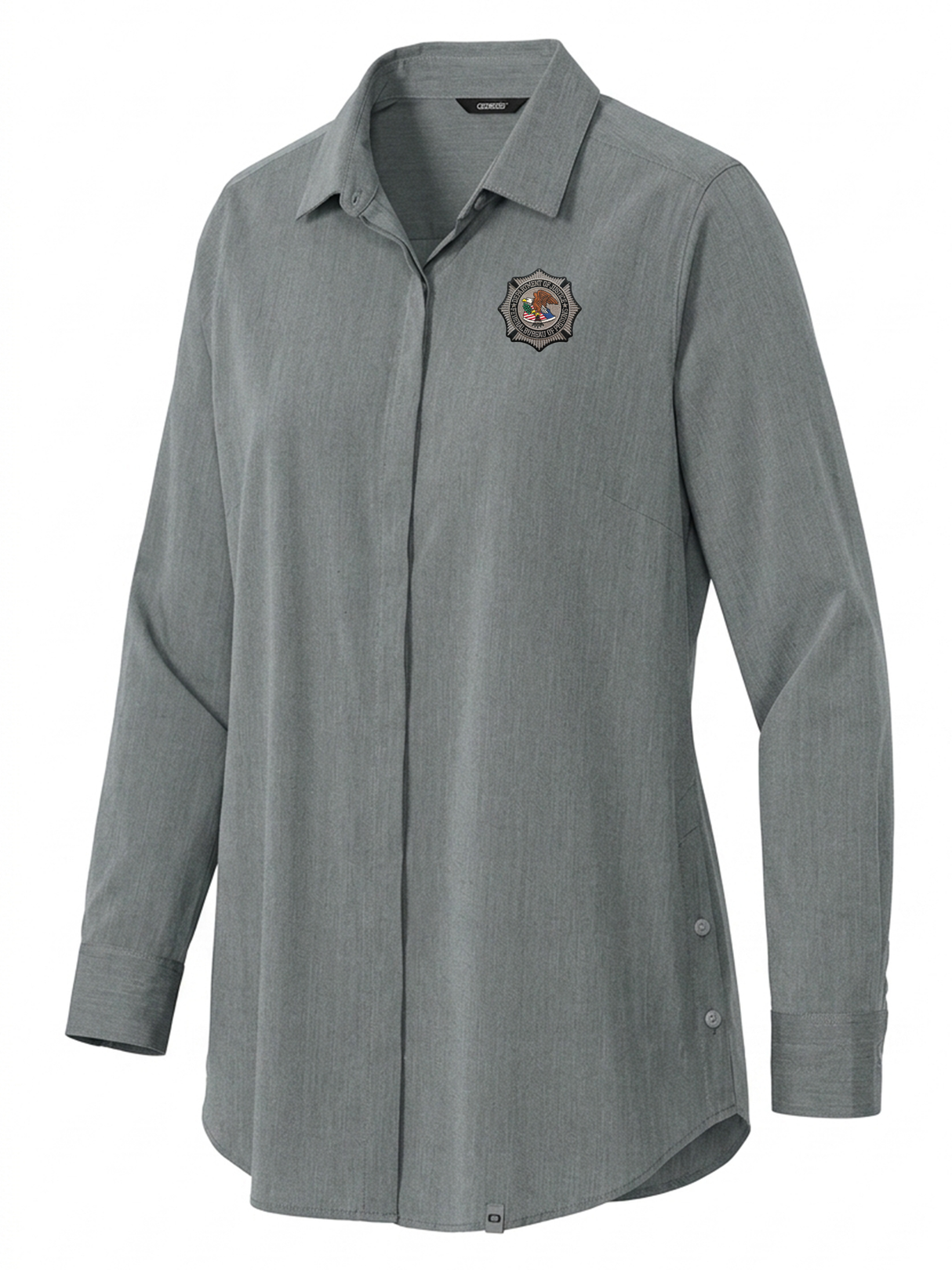 Federal Bureau of Prisons (BOP) Women's Commuter Shirt  Slate Gray government employee uniform shirt