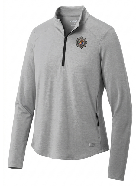 Federal Bureau of Prisons (BOP) Women's Motion 1/4 Zip  Light Gray government employee uniform shirt