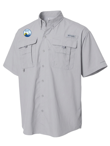 Bureau of Safety and Environmental Enforcement (BSEE) Men's Columbia Bahama™ II Button Up Short Sleeve  Cool Grey government employee uniform shirt