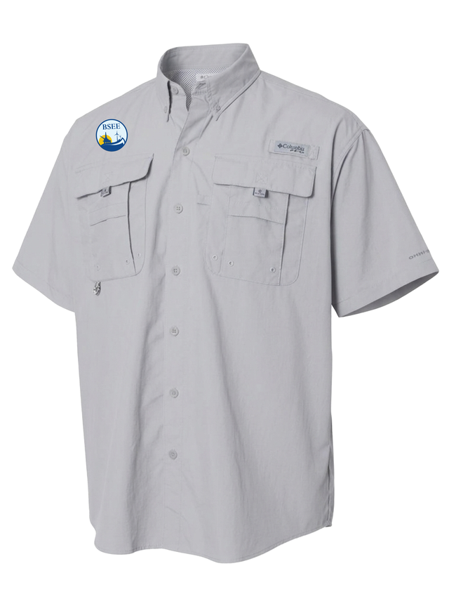 Bureau of Safety and Environmental Enforcement (BSEE) Men's Columbia Bahama™ II Button Up Short Sleeve  Cool Grey government employee uniform shirt