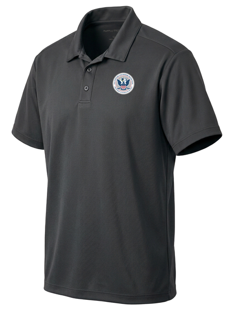 U.S. Customs and Border Protection (CBP) Men's Dri Fit Polo  Slate Gray government employee uniform shirt