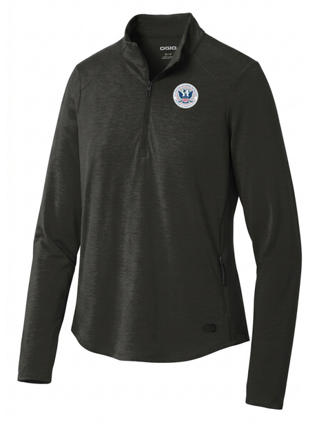 U.S. Customs and Border Protection (CBP) Women's Motion 1/4 Zip  Black government employee uniform shirt