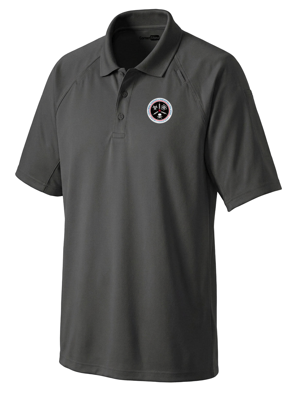 Countering Weapons of Mass Destruction Office (CWMD) Men's Long Sleeve Polo Slate Gray government employee uniform shirt