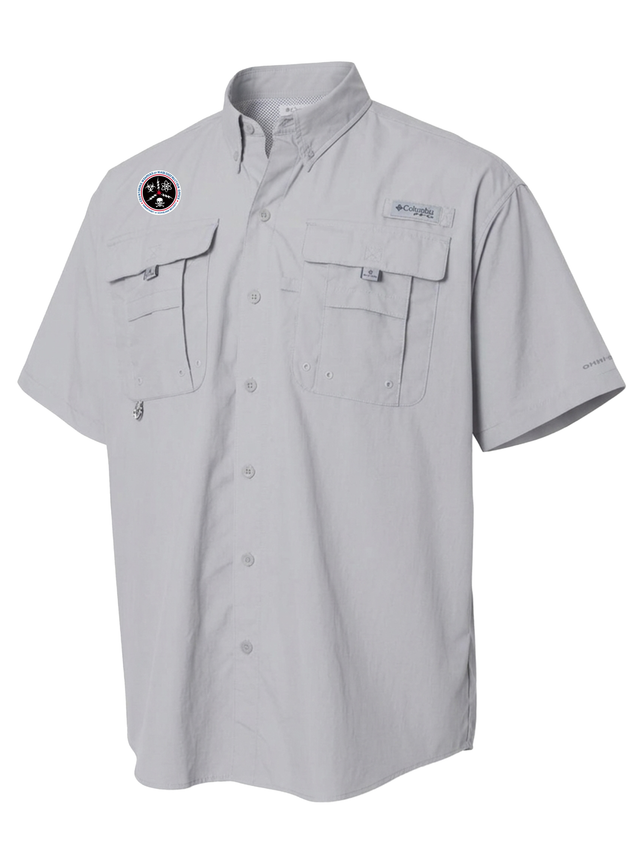Countering Weapons of Mass Destruction Office (CWMD) Men's Columbia Bahama™ II Button Up Short Sleeve Cool Grey government employee uniform shirt