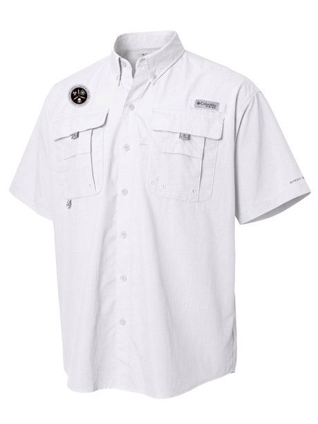 Countering Weapons of Mass Destruction Office (CWMD) Men's Columbia Bahama™ II Button Up Short Sleeve White government employee uniform shirt
