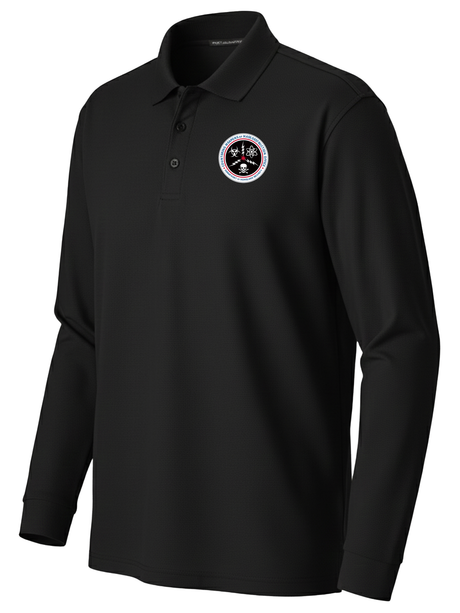 Countering Weapons of Mass Destruction Office (CWMD) Men's Long Sleeve Polo Black government employee uniform shirt