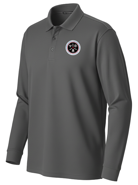 Countering Weapons of Mass Destruction Office (CWMD) Men's Long Sleeve Polo Slate Gray government employee uniform shirt